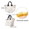 Totes Chapéus Balde Chapéus Cristmas Presente Simples Fasion Design Feminino Borlas e Bolsa de Grande Capacidade Bolsa de Praia de Lona Marca de Luxo Handbagcatlin_fashion_bags