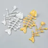 Stud 2023 Mew Creative Fish Bone Asymmetric Dangle Earrings for Woman 231101