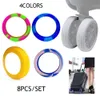 Bag Parts Accessories 8pcs Luggage Wheels Protector Cover DIY Colorful Silicone Trolley Case Silent Caster Sleeve Reduce Noise Suitcase 231101