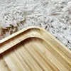 Teller Bambus Servierplatte 2er Set aus umweltfreundlichem Holz Dekoratives Tablett für Obst, Vorspeisen, Käsekuchen und andere Speisen