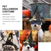 Chapeaux de vêtements pour chiens, cape de magicien imprimée, Costume de Cosplay pour animaux de compagnie, vêtements de chat, accessoire de décoration d'Halloween