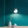 Lampy wiszące nowoczesne światła LED jadalnia kreatywne projekt lampy szklane życie oświetlenie w pomieszczeniach akcesorium kuchenne