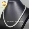 Pass Diamond Tester 925 Sterling Silver Hip Hop Jewelry Men Cluster Collana 6mm Iced Out Vvs Moissanite Diamond Chain