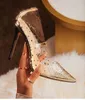 Chaussures habillées MHYONS or strass PVC Transparent femmes pompes printemps automne talons hauts Sexy fête mariage taille 41 42