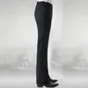 Pantaloni da uomo Business Casual da uomo Classico stile britannico Vestibilità ampia Abito formale sottile nero cachi comodo