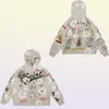 Michael met de hand geschilderde oude graffiti hoodie ins unisex graffiti sweater8219774