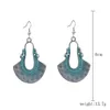 Fashion Retro Ethnic Style chandelier dangles Earring jewelry Turquoise Retro National Style Bohemian Earrings