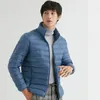 Jaquetas masculinas outono inverno homem pato para baixo jaqueta ultra leve fina S-3XL primavera jaquetas homens gola outerwear casaco esportivo 231101