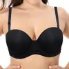 Bras YANDW Women Bra Brassiere Underwire 32 34 36 38 40 42 44 B C D E F G H Black Push Up for Underwear Sexy Lingerie 231102