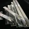 Cristal de lustre camal 5pcs 200mm 250mm 300mm 350mm K9 Retângulo de vidro pendurado Prism gota de pendente 1/2 orifícios Lâmpada de iluminação Parte