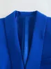 Costumes pour femmes Femmes Automne Bleu Blazer Deux Pièces Ensembles Blazers Occasionnels Manteau Pantalon Droit Femme Élégant Pantalon Costume Chic High Street