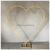 Party Decoration Party Decoration Wedding Props Iron Heart Formed Frame Bakgrund Arch Outdoor Layout Creative Proposal Drop Delivery DHGXG
