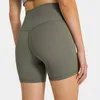 Completi Pantaloncini a vita alta Lulus Yoga Seam Lu Womens Inseam Fitness Allenamento atletico Corsa con tasca interna Palestra 2ygf