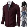 Herenwolmengsels Winter Plus Fluwelen Truien Vest Dikke Hoge Kraag Sweatshirt Jas Gebreide Trui Merk Truien Hombre Kleding 231101