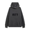 Herren Hoodies Sweatshirts Designer Hoodie Ess 1977 auf der Vorderseite mit Kapuze für Männer Frauen Fog God of Fear Multi Thread Flocking 1977 High Street Couple Top Neu N0OG