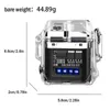 Lighters New Type-C Charging Power Display Lighter with Light Mecha Style Transparent Shell Waterproof Electronic Pulse