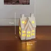 1PC Decorations House Village House Modern Ceramic House Night Lamp for Bedroom Tabletop Christmas Decoration Gift 231101