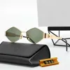 Óculos de sol de designer de moda de luxo para homens e mulheres óculos iguais aos de Lisa Beach Street Photo pequenos sunnies completos com caixa de presente 0F01