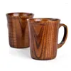 Tassen Solide Jujube Tasse Holz Kaffee Bier Holz Tasse Handgemachte Tee mit Griff Home Office Restaurant El Wzpi