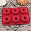 Silicone Donut Pan 6 Cavity Doughnuts Baking Moulds Non Stick Cake Biscuit Bagels Mould Tray Pastry Kitchen supplies Essentials 1102