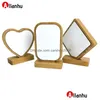 Rahmen und Formteile Ups Stock Bambus Sublimation Blanko P O Rahmen mit Sockel DIY doppelseitiges Holz Liebe Herz Runde Bild Malerei Dhtcj