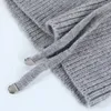 Halsdukar höst vinter ull stickad förtjockad huva för kvinnor utomhus cykling hatt vindtät termisk pullover halsduk