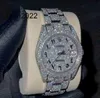 Luxury Watch 2023 Mosang Stone Diamond Watch Customization kan passera mens automatiska mekaniska rörelse vattentät