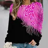 Women's Hoodies 3D Diamond Sequin Butterfly Print Round Neck Sweater 2023 Autumn Shopping Pullover Plus Size Comfortable