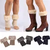 Femmes chaussettes femmes hiver chaud Crochet tricot fourrure garniture poignets Toppers botte guêtres 2023 mode chaussure approvisionnement