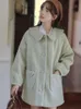 Manteau en mélange de laine pour femmes, vêtements Kawaii S3XL, col Peter Pan, doux, Design d'hiver pour fille, coupe-vent, Hipsters Kpop, esthétique Vintage 231101