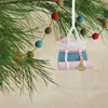 Decorative Figurines Christmas Hanging Decorations Sports Commemorative Acrylic Football Fans Gifts Door Window Wall Tree Drop Ornament 2G