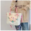 Abendtaschen Koreanische Leinwand Umhängetasche Für Frauen Niedlichen Cartoon Druck Große Frau Tote Bookbag Mode Weibliche Handtaschen Student Geldbörsen