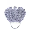Torby wieczorowe modne duże kwiaty projektant torebek uwaga metalowe sprzęgła ślubna łańcuch lady torebka plażowa luksusowa torba dla kobiet diamentowych