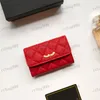 22k Fashion Womens Purse Caviar Bag Clamshell Leather Diamond Plaid Gold Hardware Metal Buckle Coin Purse Card Holder Handbag Designer Mini Bags Makeup Bag 9 Colors