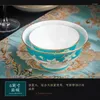 Ensembles de vaisselle Jingdezhen-émail couleur bol et plat ensemble ménage chinois cour os porcelaine 10 personnes 70 pièces
