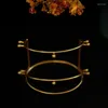Jewelry Pouches Crystal Headband Display Rack Gold Metal Princess Stand Holder