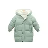 다운 코트 212y Childrens Long Coat Winter Clothing Youth Boys and Girls Cotton Pads Parka 코트 큰 어린이 두꺼운 따뜻한면 재킷 231102