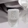 Moissanite diamant serti haute couture alphanumériquePersonnalisé initiale ABC Moissanite anneaux 925 argent VVS Baguette Moissanite glacé Hip-Hop lettre nom