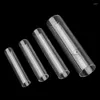 5Pcs Clear Glass Test Tube DIA 20/25/30mm Length 100/120/150/200mm Flat Bottom With Cork