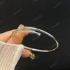 Hot Classic Nail Clou Designer Bangle Bracelet Diamond Gift for Women Girls