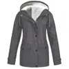 Damen Trenchcoats Mode Damen Warmer Windjacke Mantel Winddichtes Fleece Herbst Winter Damen Kapuzenjacke Outdoor Wanderkleidung Plus Größe 231102