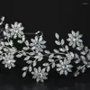 Haarspangen Braut Stirnbänder Hochzeit Kopfschmuck Zirkonia Elegante Braut Tiaras Kronen Abschlussball Party Frauen Diadem Schmuck Kopfschmuck