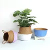 Förvaringskorgar Lagringskorgar Tvätten Seagrass Baskets Wicker Rattan Hanging Flower Pot Toy Home Pot Panier Osier Rangement Cestas Mimbre Bohe 230331