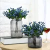 Party Decoration Artificial Lifelike bär Berry Stems Buske Holly Branch Simulation Decorative Fruit Plants Fake Mini för