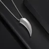 Pendant Necklaces Fashion Trendy Wolf Tooth Shaped Stainless Steel Necklace For Men Rock Jewelry Gift Wholesale