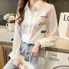 Blouses de femme France Style Elegant Office Ladies Shirts 2023 Tops à manches longues pour femmes du printemps d'été Blusas Mujer