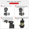 Monoculares Actualización Adaptador universal para teléfono celular Soporte Clip Montaje Abrazadera giratoria Material de goma suave para telescopio monocular binocular 231101