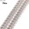 Iced Out 14mm Mens Silver Miami Cuban Link Necklace Hip Hop Lad Diamond Bling Prong Chaine Homme Cuban Chain