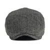 Beret Cap Men British Beret Spring Autumn Thin Wełna osiągnęła szczyt do przodu Women Sboy Caps Gorro Hombre Boina