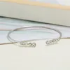 Link Armbänder Bohemian Silber Farbe Runde Unendlichkeit für Frauen Pequin Blattkristall Charm Armreifen Sets Schmuckzubehör